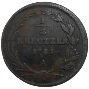 Jozef II. 1/2 grajciar 1781 A
