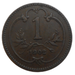 František Jozef I. 1 Heller 1902 bz