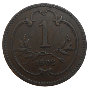 František Jozef I. 1 Heller 1902 bz