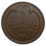 František Jozef I. 1 Heller 1913 bz