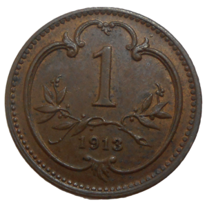 František Jozef I. 1 Heller 1913 bz