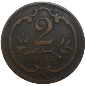 František Jozef I. 2 Heller 1906 bz