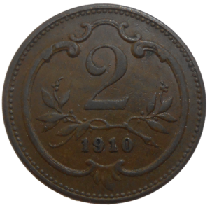 František Jozef I. 2 Heller 1910 bz