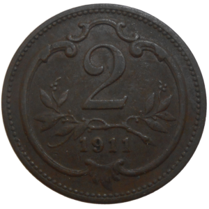 František Jozef I. 2 Heller 1911 bz