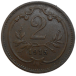 František Jozef I. 2 Heller 1915 bz