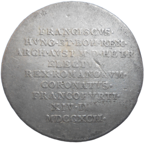 František II. Korunovačný žetón 1792