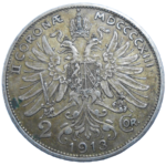 František Jozef I. 2 Koruna 1913 bz