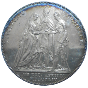 František Jozef I. 1 zlatník 1854 Svadobný