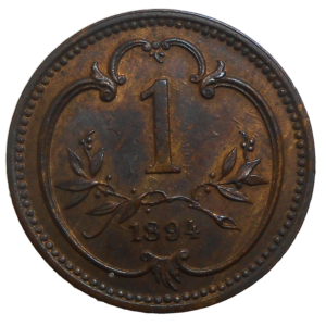 František Jozef I. 1 Heller 1894 bz