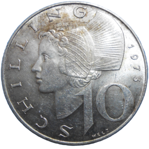 Rakúsko 10 Schilling 1973
