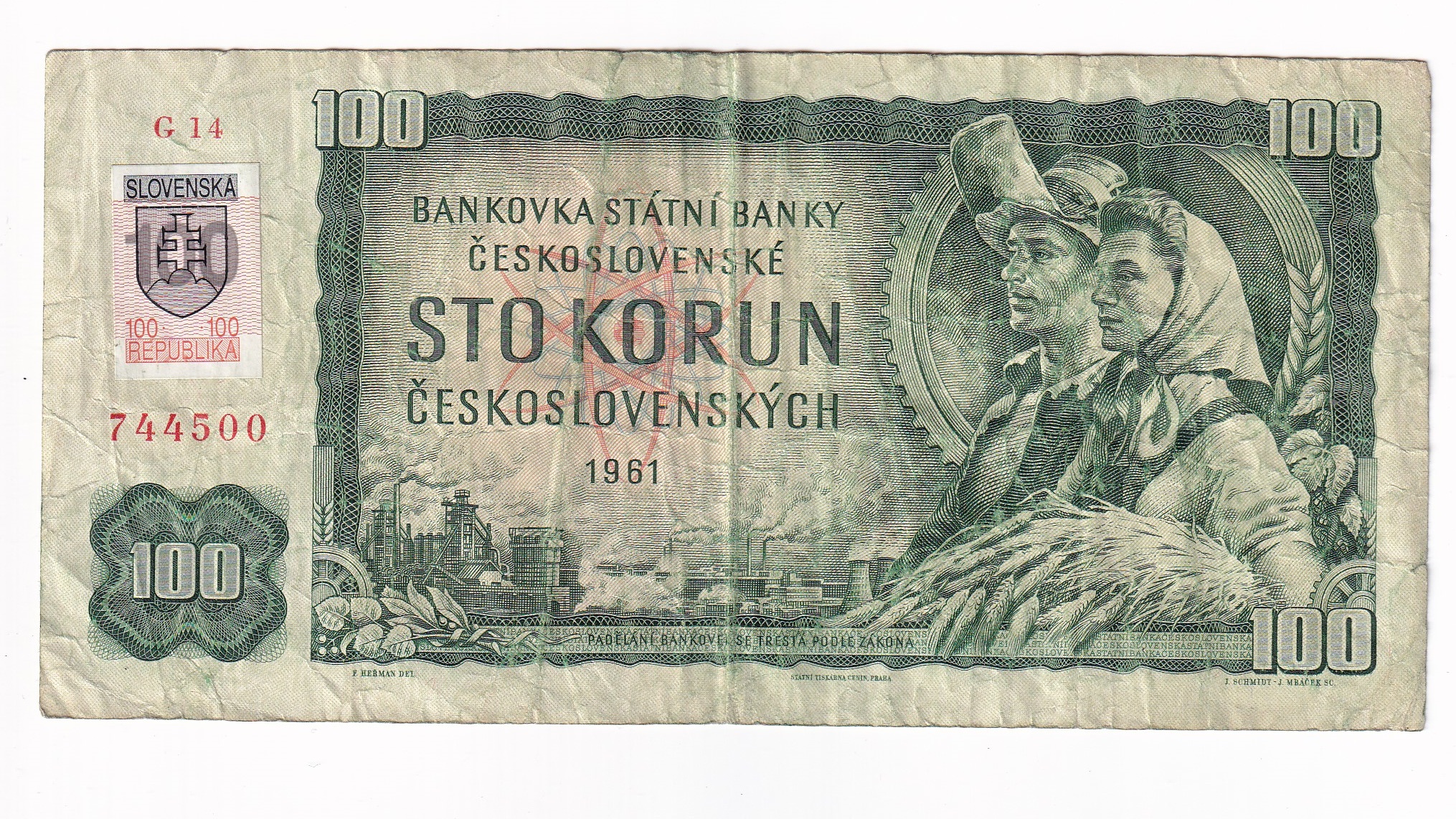100 Korún 1961 G14 Kolok 100 Korún 1961 G14 Kolok