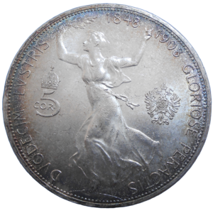František Jozef I. 5 Koruna 1908 Jubilejná aUNC
