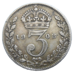 Veľká Británia 3 Pence 1908