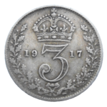 Veľká Británia 3 Pence 1917