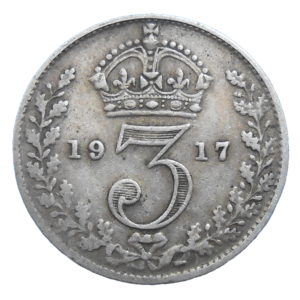 Veľká Británia 3 Pence 1917