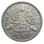 Veľká Británia 3 Pence 1933