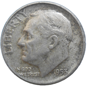 USA One Dime 1953