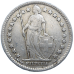 Švajčiarsko 1/2 Frank 1942 B