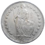 Švajčiarsko 1/2 Frank 1951 B