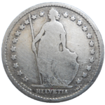 Švajčiarsko 1 Frank 1886 B