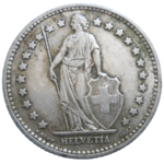 Švajčiarsko 1 Frank 1958 B