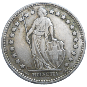 Švajčiarsko 1 Frank 1958 B