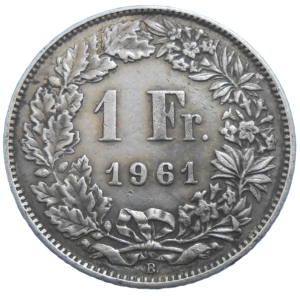 Švajčiarsko 1 Frank 1961 B
