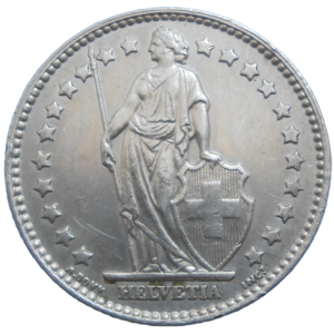 Švajčiarsko 1 Frank 1964 B