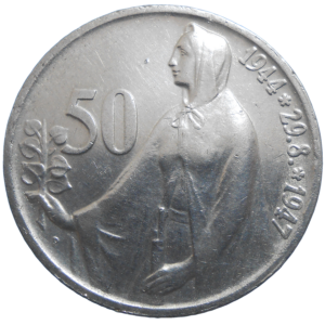 50 KČS 1947 3. výročie SNP