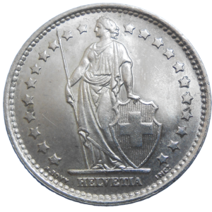 Švajčiarsko 1 Frank 1967 B