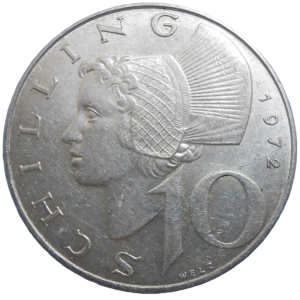 Rakúsko 10 Schilling 1972