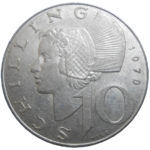 Rakúsko 10 Schilling 1970