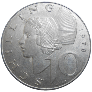 Rakúsko 10 Schilling 1970