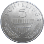 Rakúsko 5 Schilling 1965