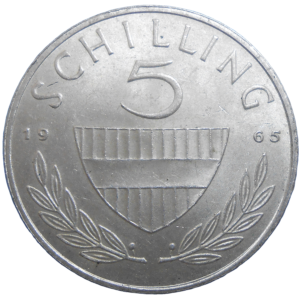 Rakúsko 5 Schilling 1965