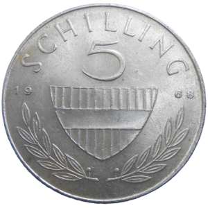 Rakúsko 5 Schilling 1968