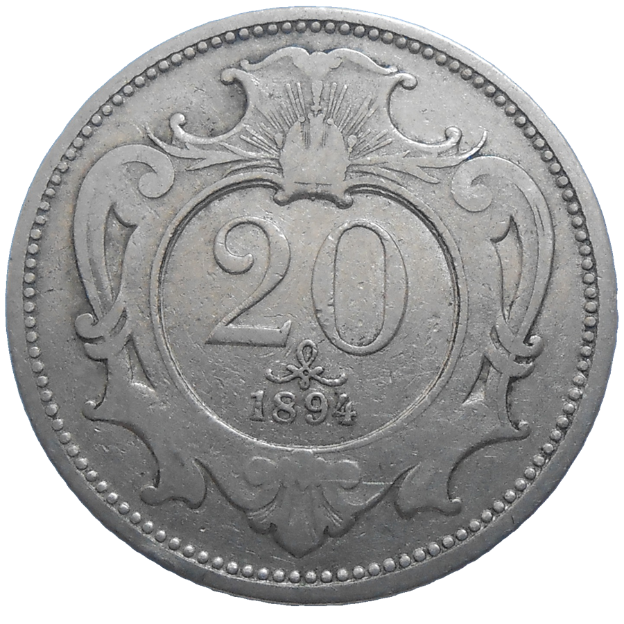 František Jozef I. 20 Heller 1894 bz František Jozef I. 20 Heller 1894 bz