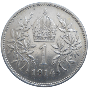 František Jozef I. 1 koruna 1914 bz