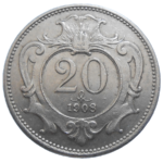 František Jozef I. 20 Heller 1908 bz