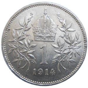 František Jozef I. 1 koruna 1914 bz