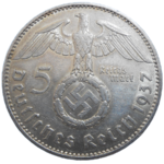 Nemecko 5 Mark 1937 J