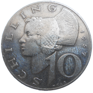Rakúsko 10 Schilling 1957