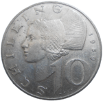 Rakúsko 10 Schilling 1959