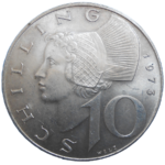 Rakúsko 10 Schilling 1973