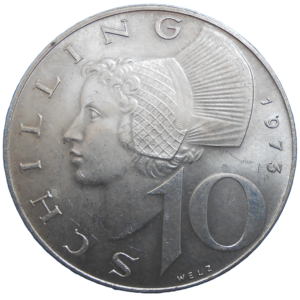 Rakúsko 10 Schilling 1973