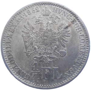 František Jozef I. 1/4 zlatník 1862 E