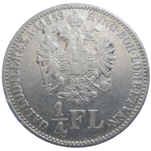 František Jozef I. 1/4 zlatník 1859 M