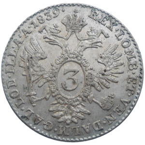 Ferdinand V. 3 grajciar 1839 A