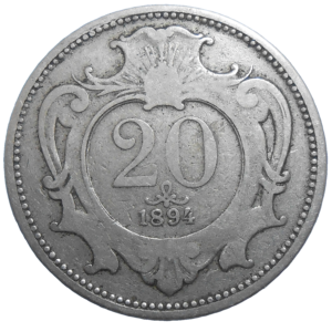 František Jozef I. 20 Heller 1894 bz