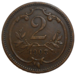 František Jozef I. 2 Heller 1903 bz